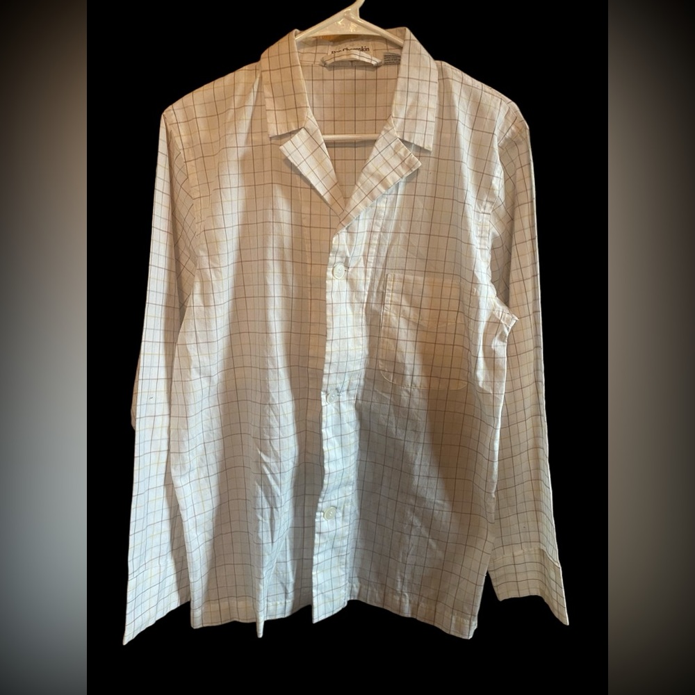 Women's "Ron Chereskin" (white,brown,yellow) Checkered Long Sleeve Shirt-Size Sm
